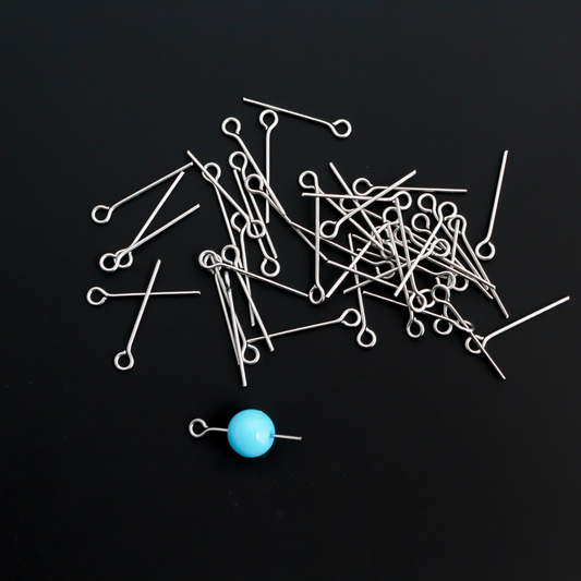 Stainless Steel Eye Pins 16mm long x 0.7mm (21 Gauge) 100pcs
