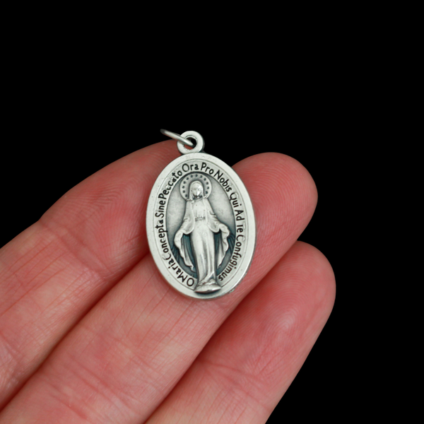 Miraculous Mary Medal of the Immaculate Conception in Latin