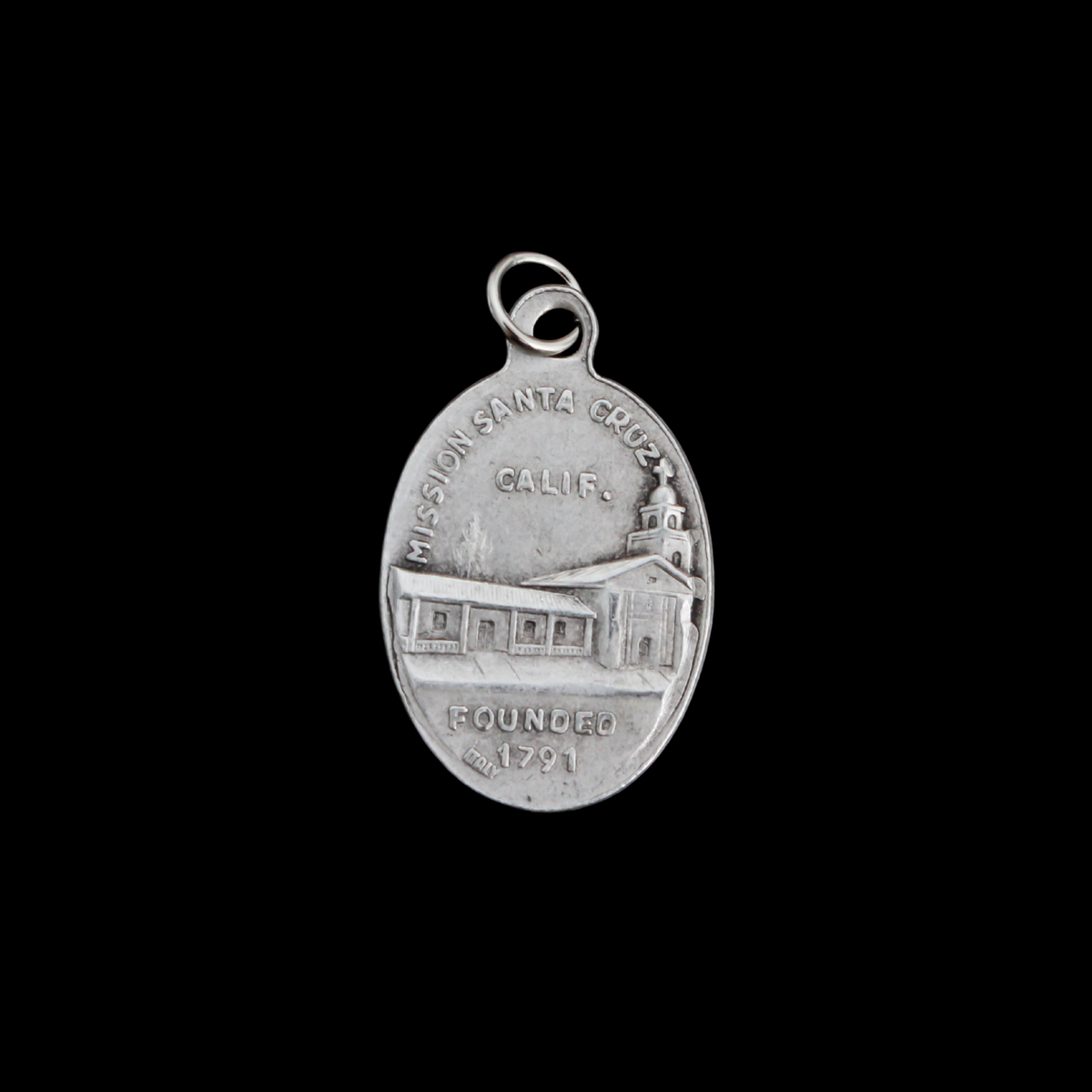 Mission Santa Cruz Medal with St. Junipero Serra - Made in Italy