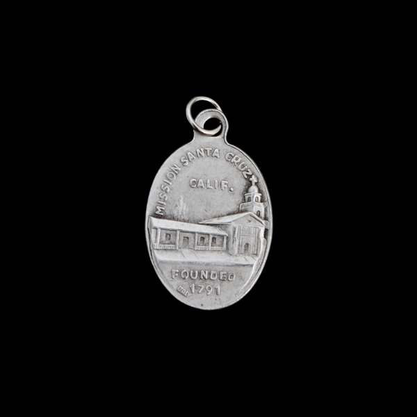 Mission Santa Cruz Medal with St. Junipero Serra - Made in Italy
