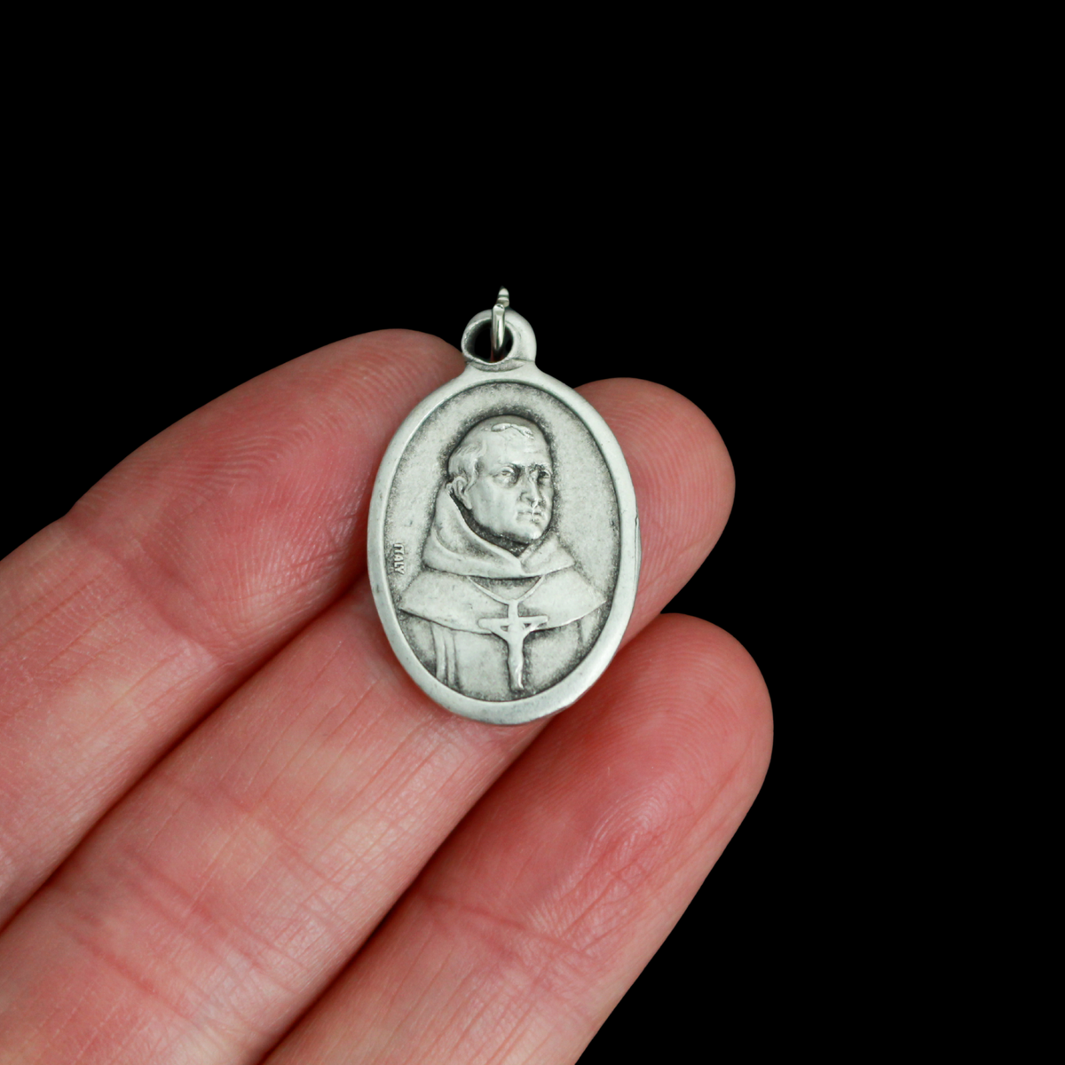 Mission Santa Cruz Medal with St. Junipero Serra - Made in Italy