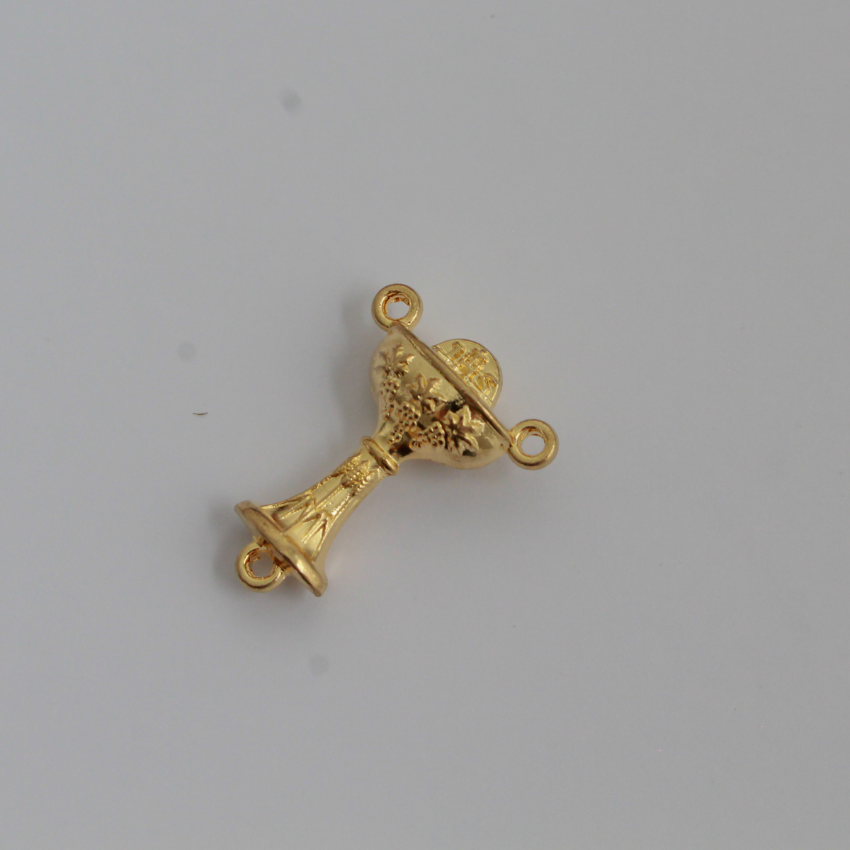 Gold Holy Communion Chalice Rosary Centerpiece - Holy Eucharist JHS Christogram