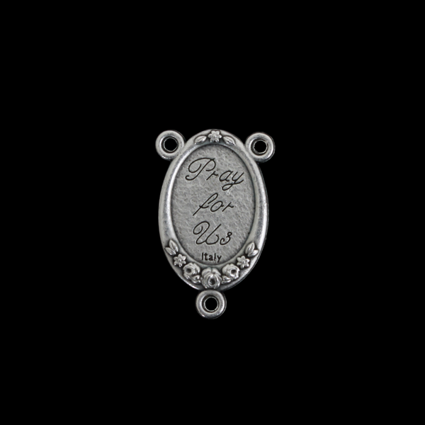 Our Lady of Grace Color Image Rosary Centerpiece, Made in Italy