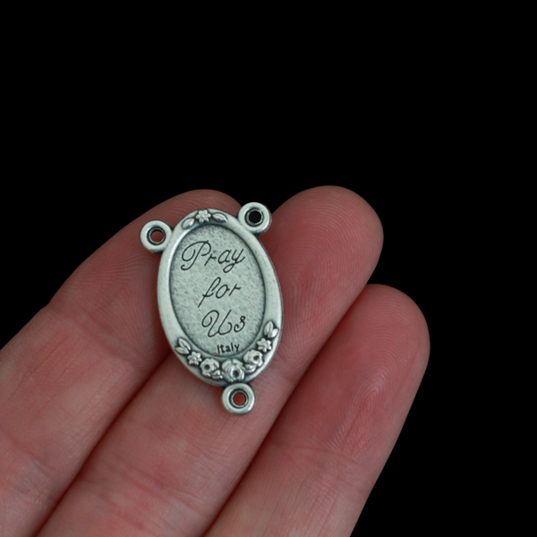 Our Lady of Grace Color Image Rosary Centerpiece, Made in Italy