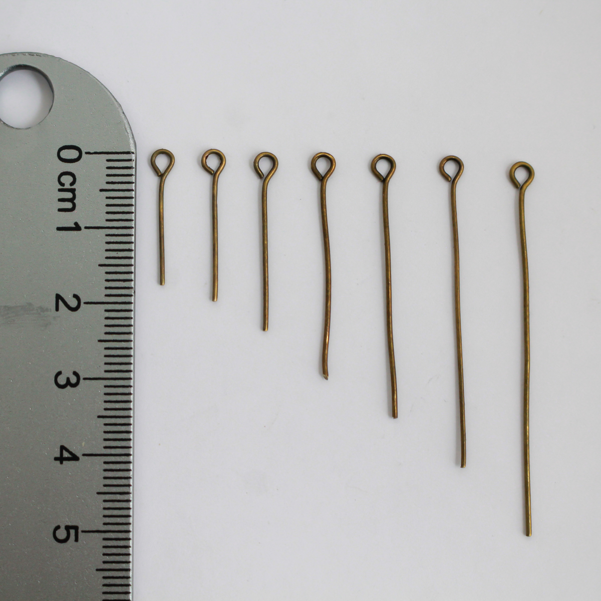 Antique Bronze Eye Pins 18-50mmx0.7mm (21 gauge) 100pcs each