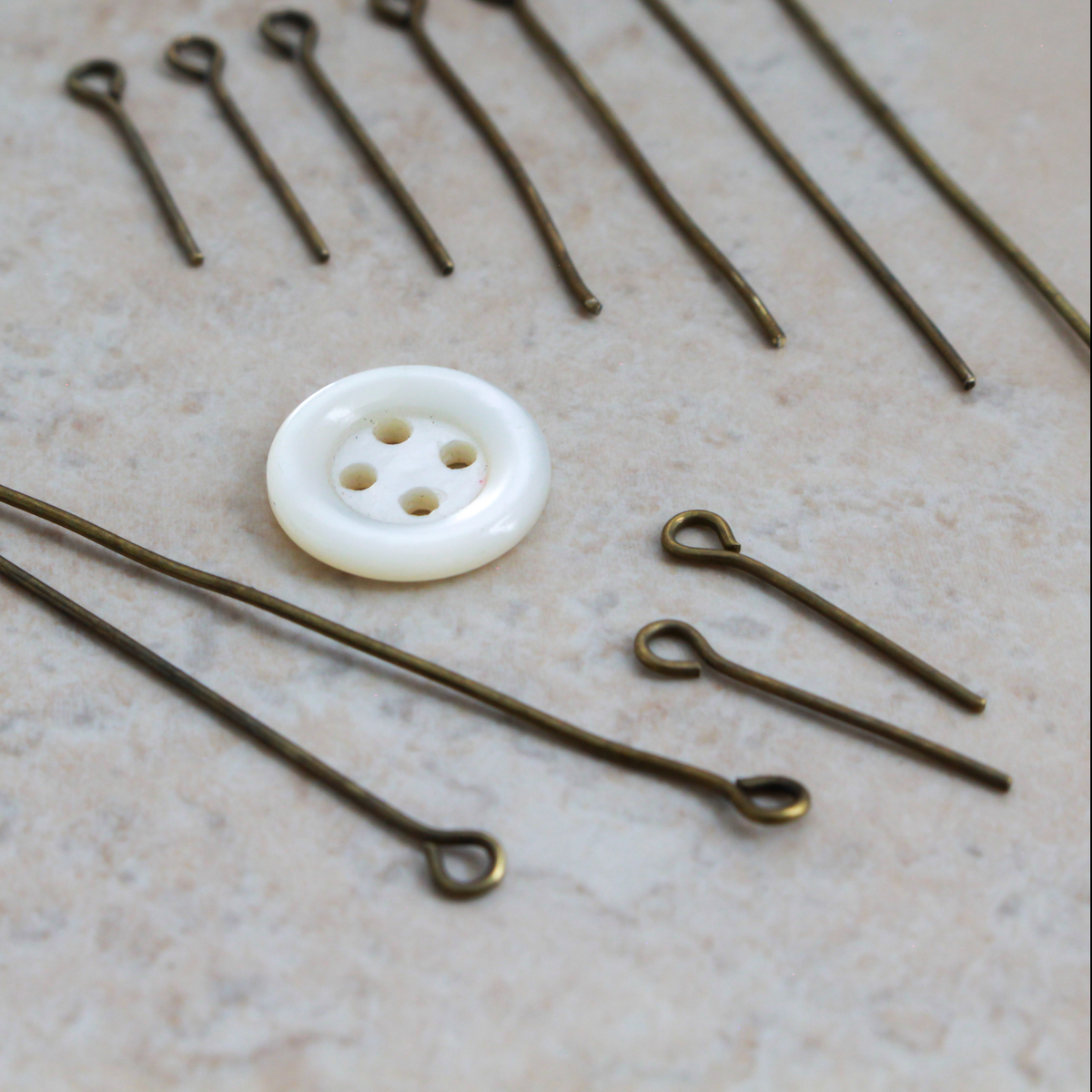 Antique Bronze Eye Pins 18-50mmx0.7mm (21 gauge) 100pcs each