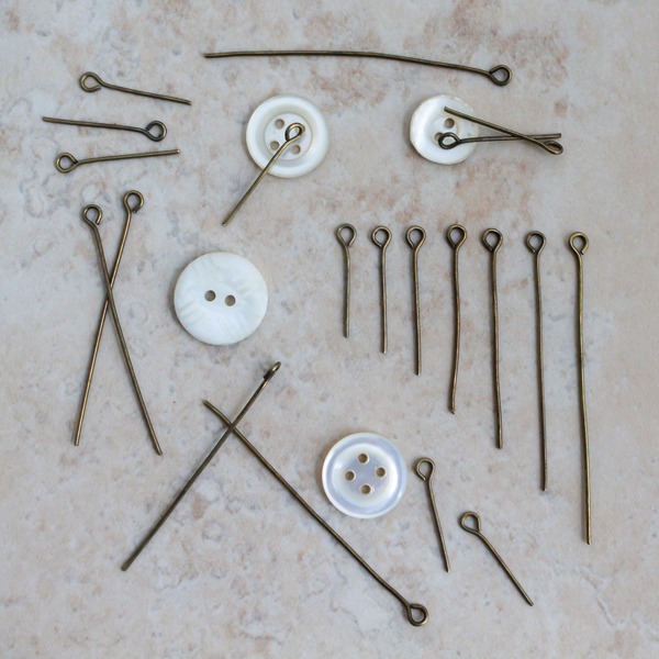 Antique Bronze Eye Pins 18-50mmx0.7mm (21 gauge) 100pcs each