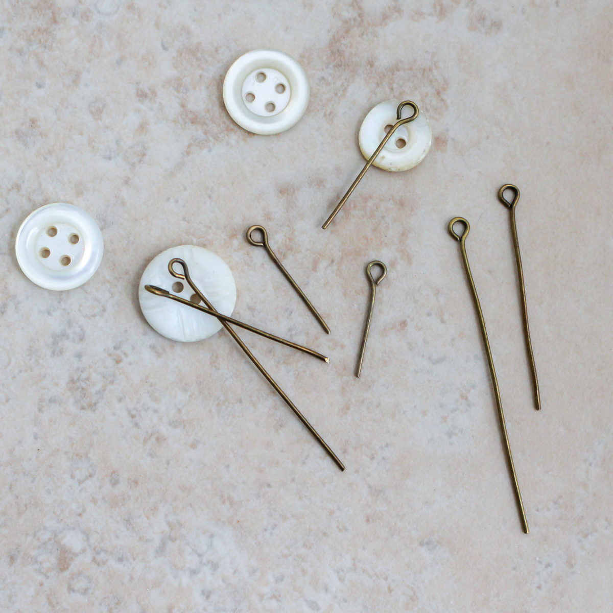 Antique Bronze Eye Pins 18-50mmx0.7mm (21 gauge) 100pcs each