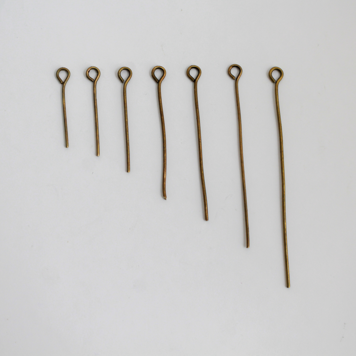 Antique Bronze Eye Pins 18-50mmx0.7mm (21 gauge) 100pcs each
