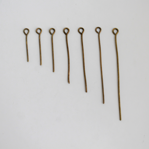 Antique Bronze Eye Pins 18-50mmx0.7mm (21 gauge) 100pcs each