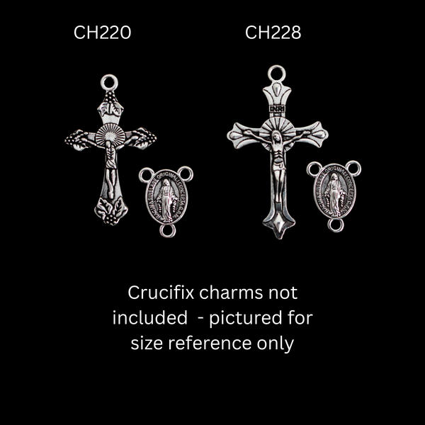 Mini Miraculous Medal Rosary Centerpieces in Antique Silver Tone Color, 25pcs