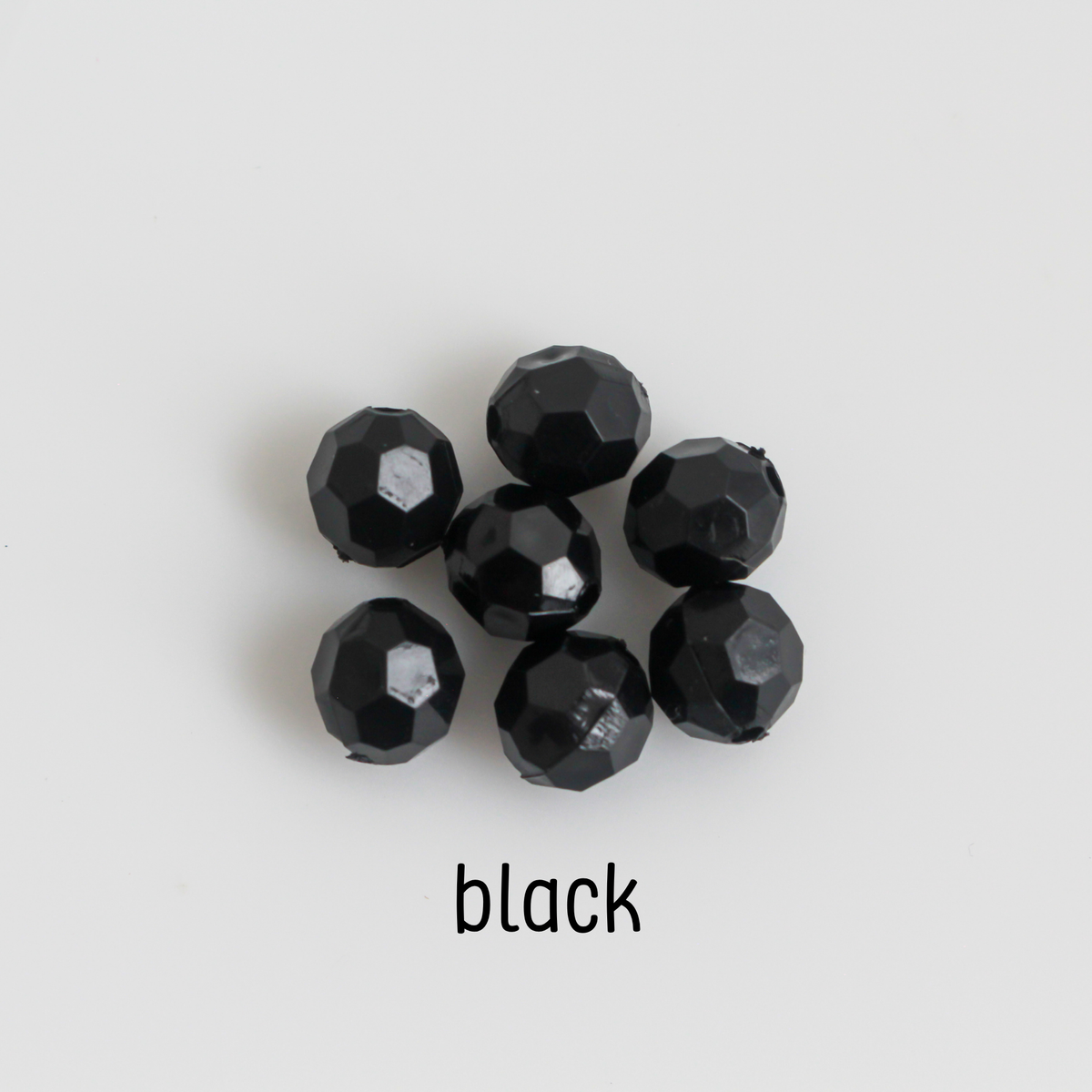Transparent Acrylic Round Faceted Beads Available in 6mm or 8mm, 100pcs - 9 Color Choices