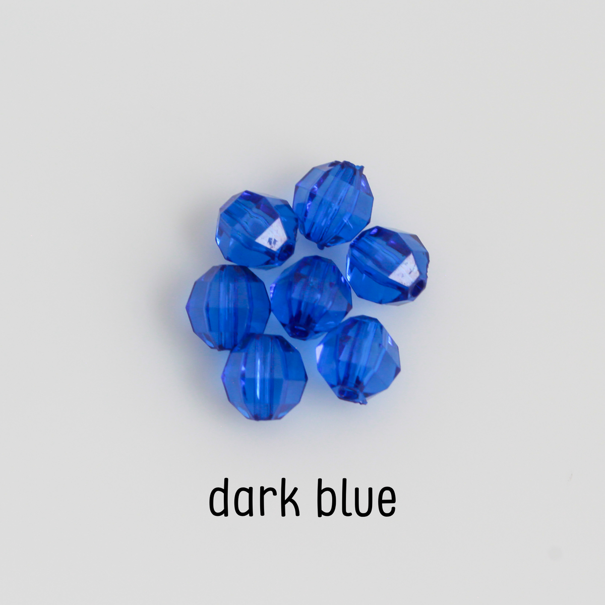 Transparent Acrylic Round Faceted Beads Available in 6mm or 8mm, 100pcs - 9 Color Choices