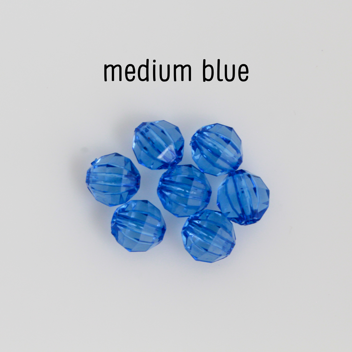 Transparent Acrylic Round Faceted Beads Available in 6mm or 8mm, 100pcs - 9 Color Choices