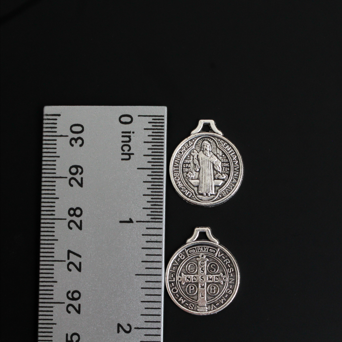 Saint Benedict Charms Sold in Packs of Ten in Your Choice of Antique Silver or Bronze