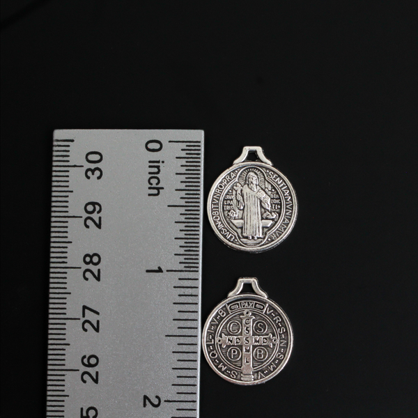 Saint Benedict Charms Sold in Packs of Ten in Your Choice of Antique Silver or Bronze