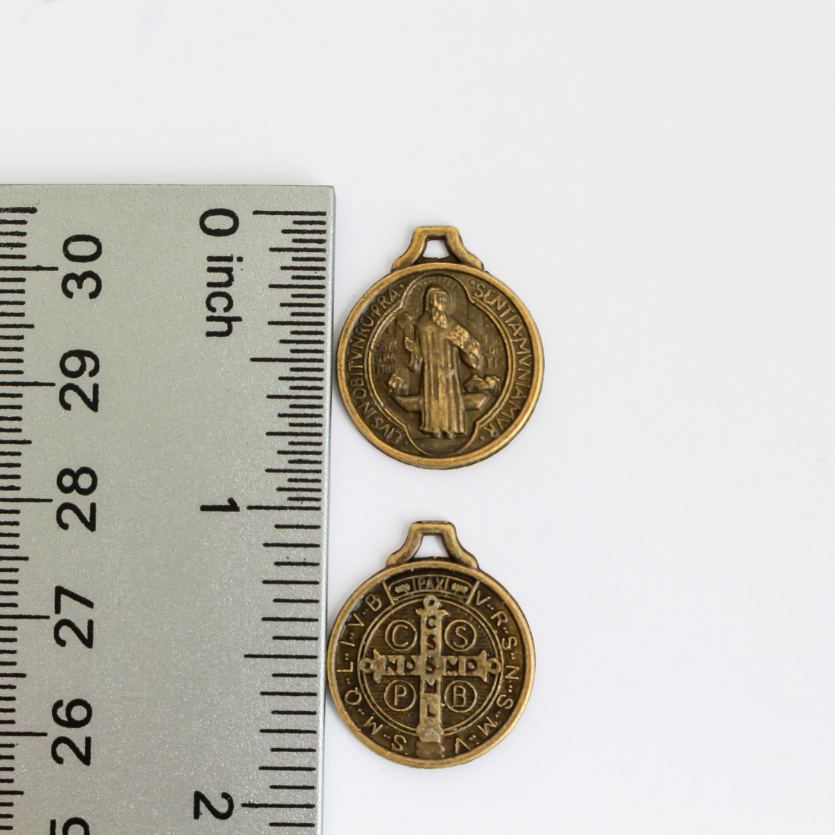 Saint Benedict Charms Sold in Packs of Ten in Your Choice of Antique Silver or Bronze