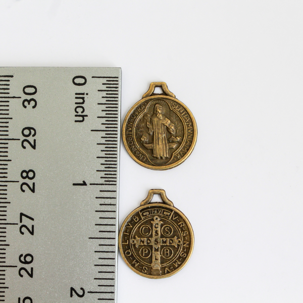 Saint Benedict Charms Sold in Packs of Ten in Your Choice of Antique Silver or Bronze