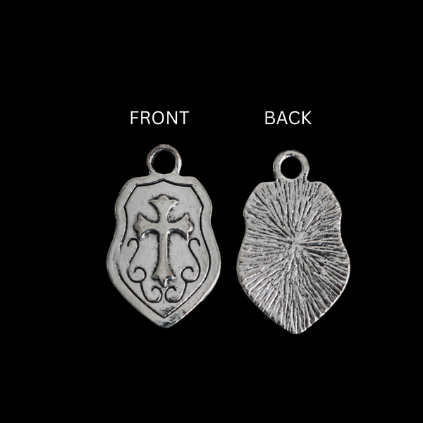 Armor of God Shield of Faith Charms, 20pcs 24x14.5mm