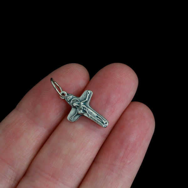 Mary at the side of Jesus Crucifix - Small Bracelet Size 3/4" Long