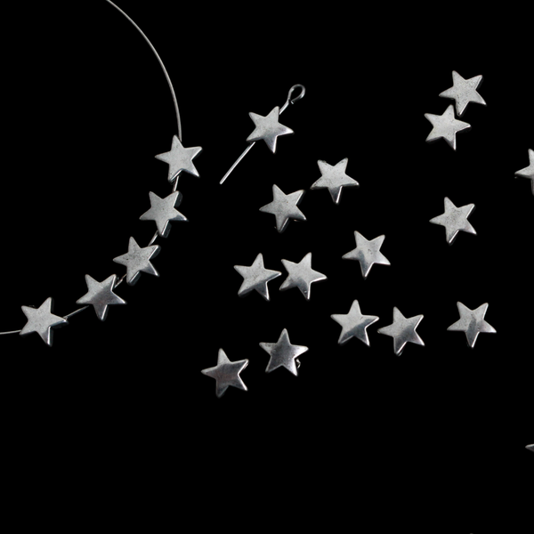 Star Spacer Beads 8x8mm - Five Pointed Star - Five Wounds of Christ, 50pcs