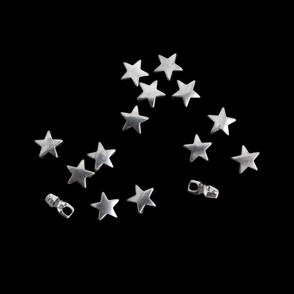 Star Spacer Beads 8x8mm - Five Pointed Star - Five Wounds of Christ, 50pcs