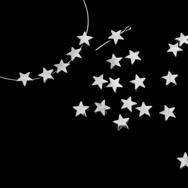 Star Spacer Beads 8x8mm - Five Pointed Star - Five Wounds of Christ, 50pcs