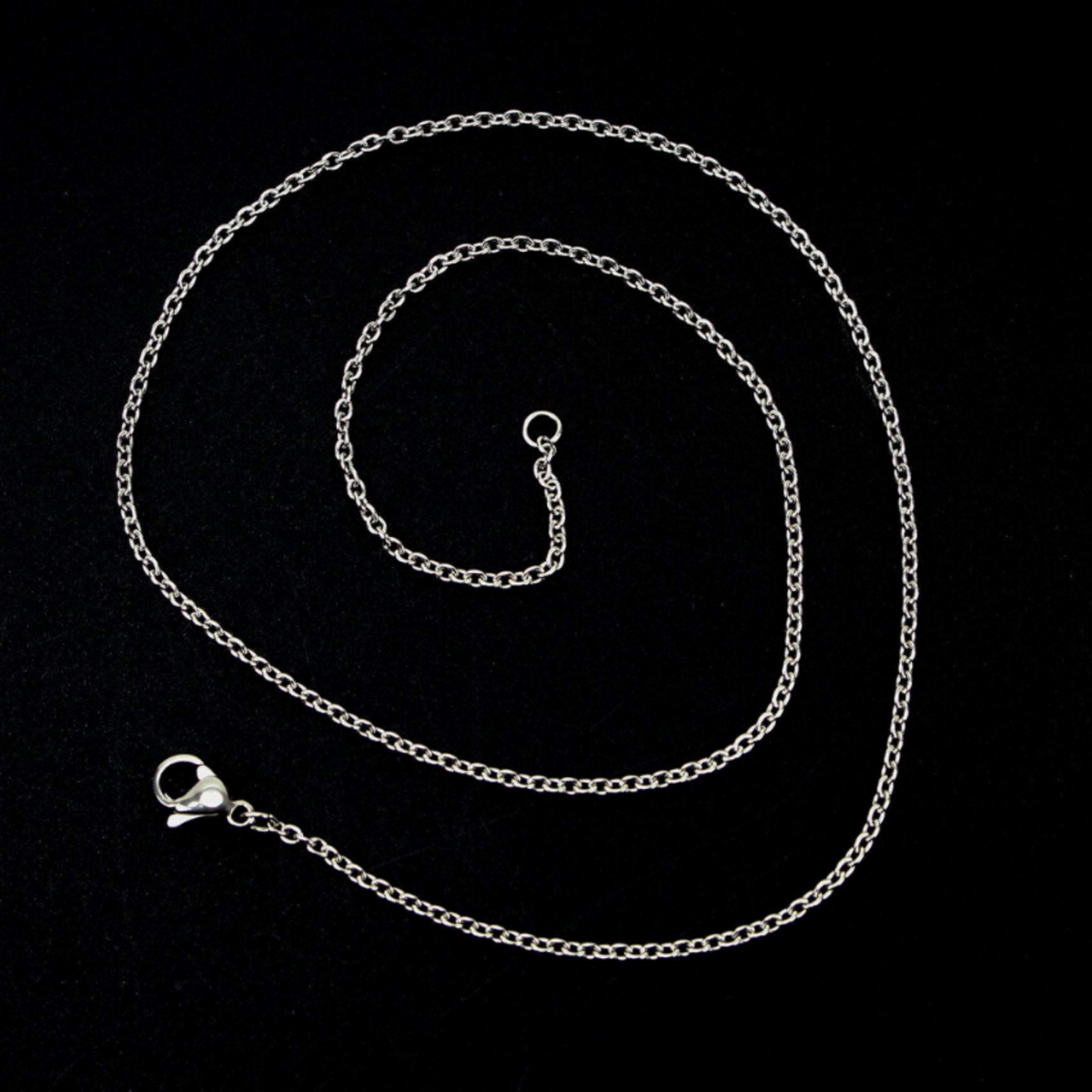 Stainless Steel Link Cable Chain Necklace 14" long with, young adult size