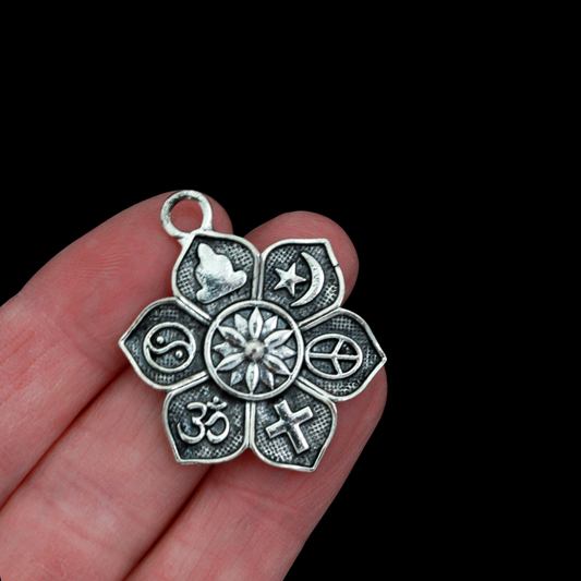 Large COEXIST Charms for Religious Tolerance, Peaceful Harmony - 3pcs