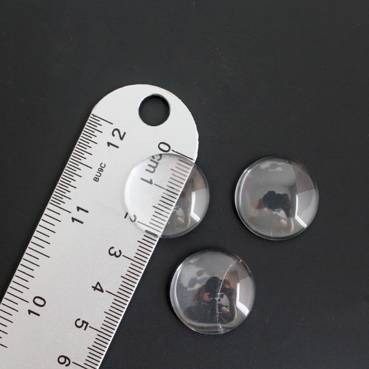 22mm Clear Glass Cabochons – Pack of 10 | Half Round Dome for Photo Pendants, Cameos, Religious Art