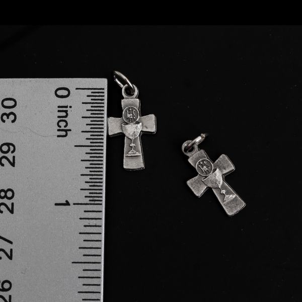 Holy Communion Chalice Cross Charm - Holy Eucharist JHS