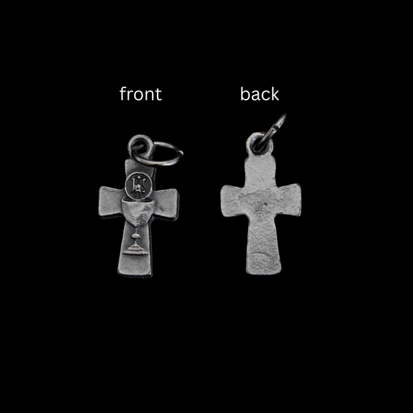 Holy Communion Chalice Cross Charm - Holy Eucharist JHS