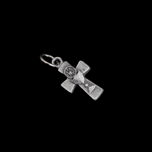 Holy Communion Chalice Cross Charm - Holy Eucharist JHS