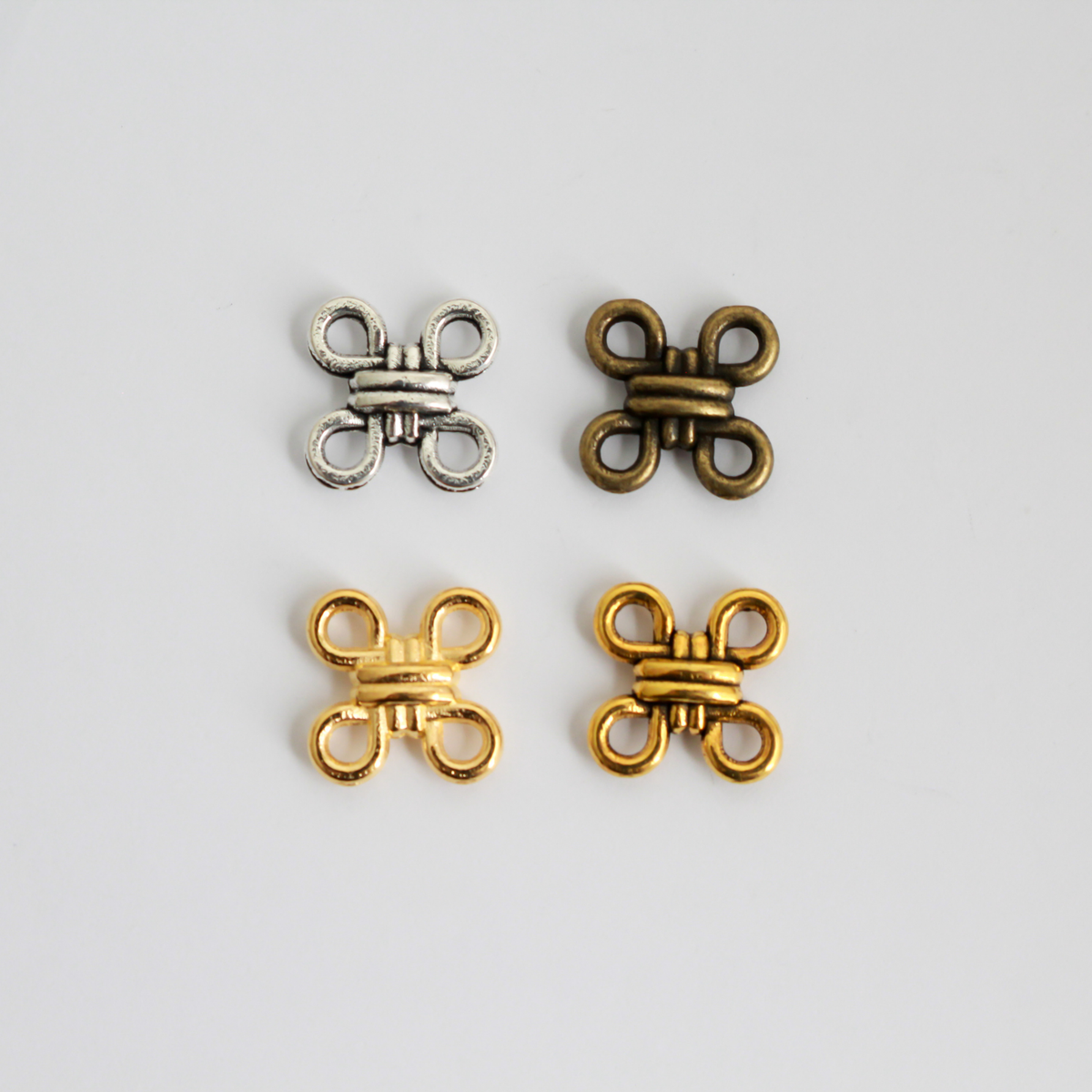 Celtic Knot Connectors - Square Joiner Links - 12mm in diameter, 20pcs