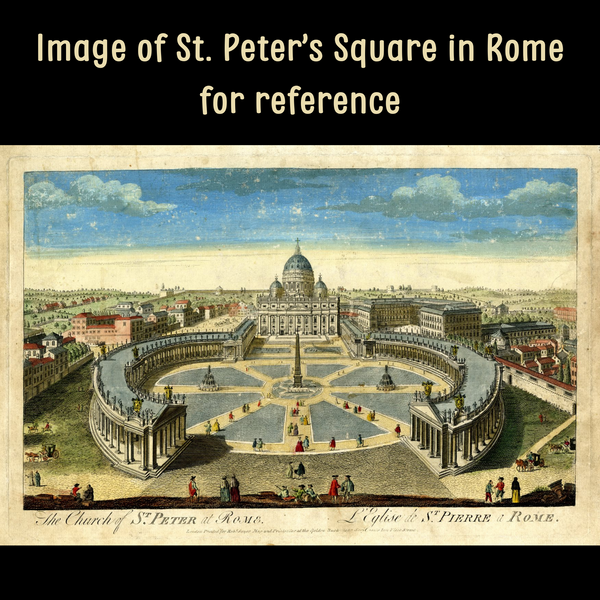 Saint Peter's Square Charms - San Pietro Basilica in Rome Vatican City, 10pcs