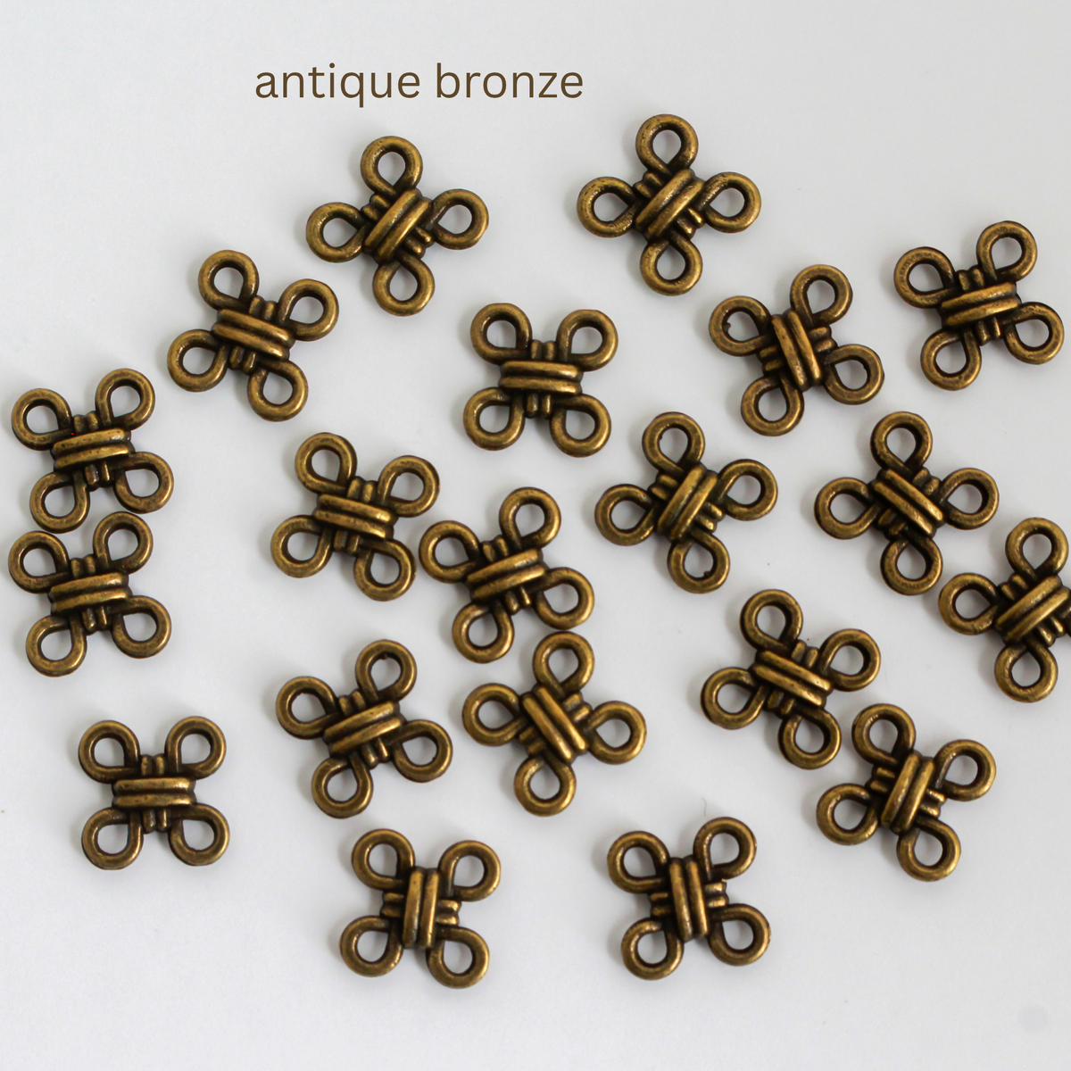 Celtic Knot Connectors - Square Joiner Links - 12mm in diameter, 20pcs