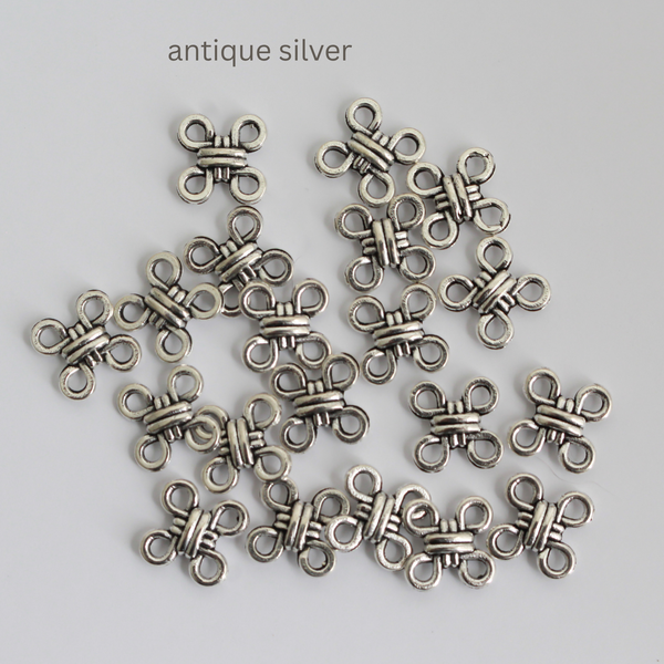 Celtic Knot Connectors - Square Joiner Links - 12mm in diameter, 20pcs