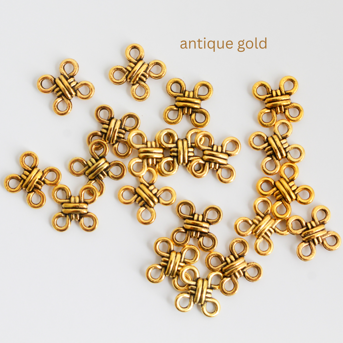Celtic Knot Connectors - Square Joiner Links - 12mm in diameter, 20pcs