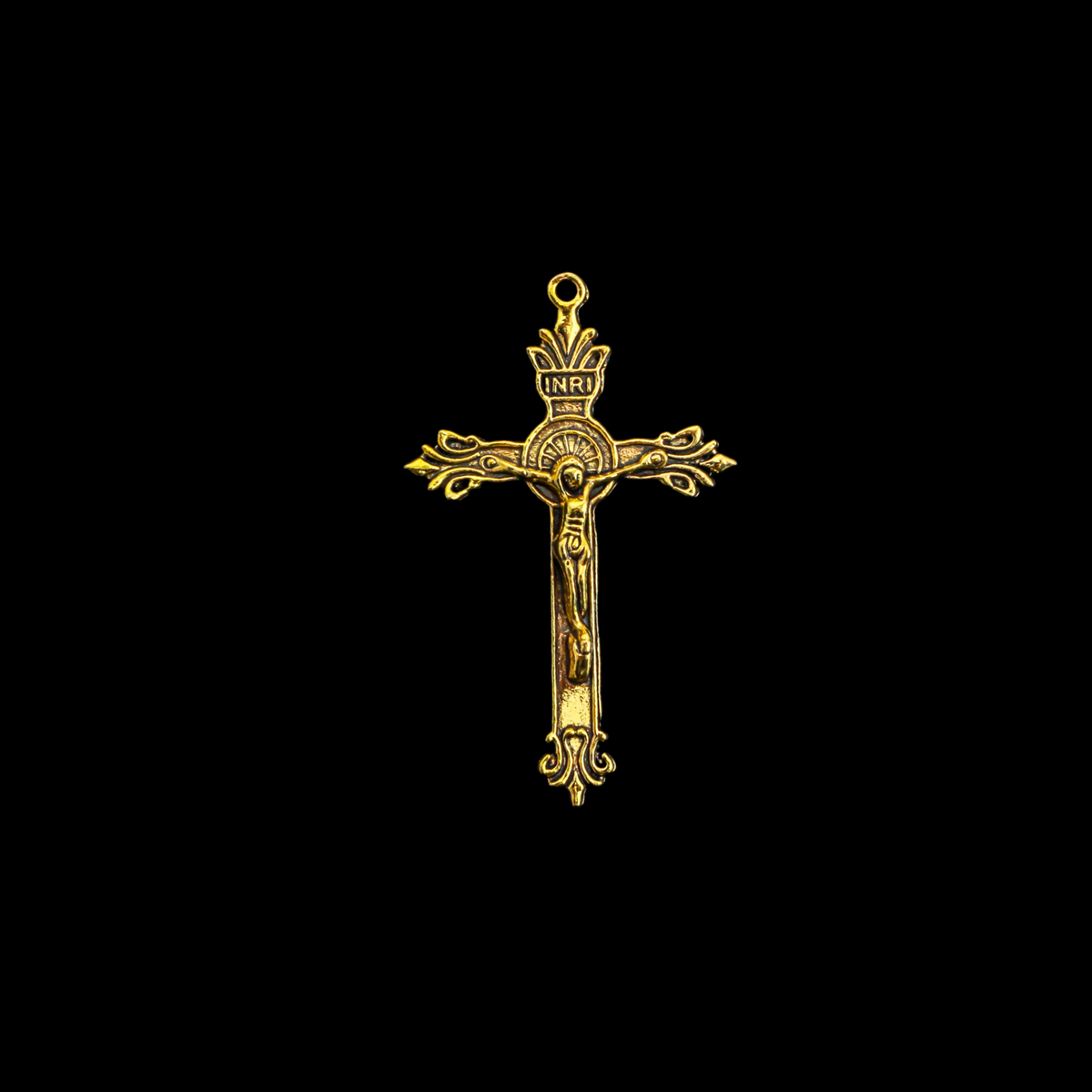 Ornate Crucifix Crosses Double Sided, 50mm Long - Available in Antique Silver, Bronze, Gold - Sold in packs of 5pcs