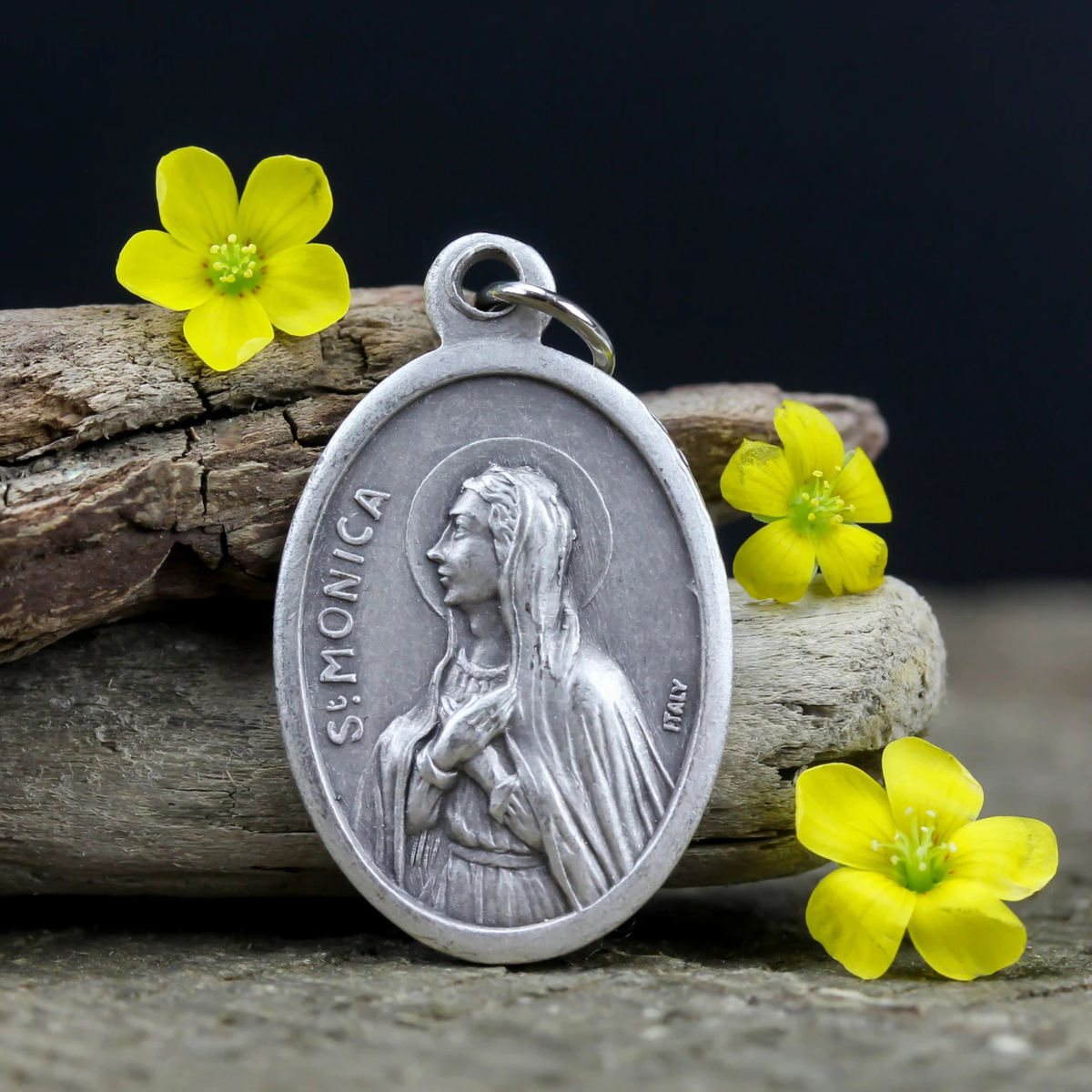 Saint Monica Medal - Mother of St Augustine Patron of Alcoholics, Abuse Victims