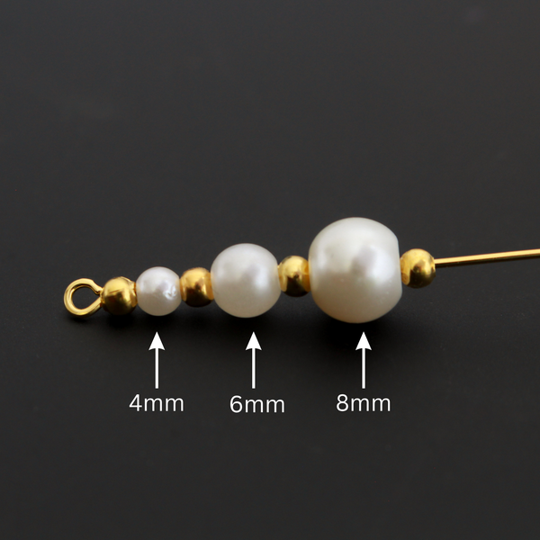 Imitation Pearl Beads, Creamy White Color, Available in 4, 6, and 8mm
