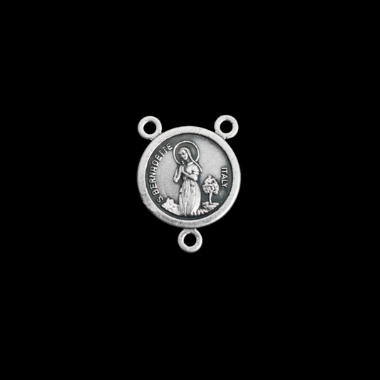 Saint Bernadette of Lourdes Rosary Centerpiece 3/4" long (20mm), Made in Italy