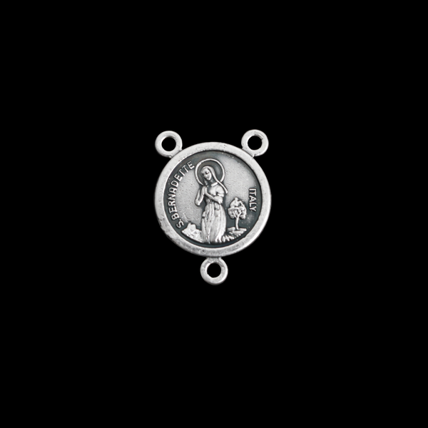 Saint Bernadette of Lourdes Rosary Centerpiece 3/4" long (20mm), Made in Italy