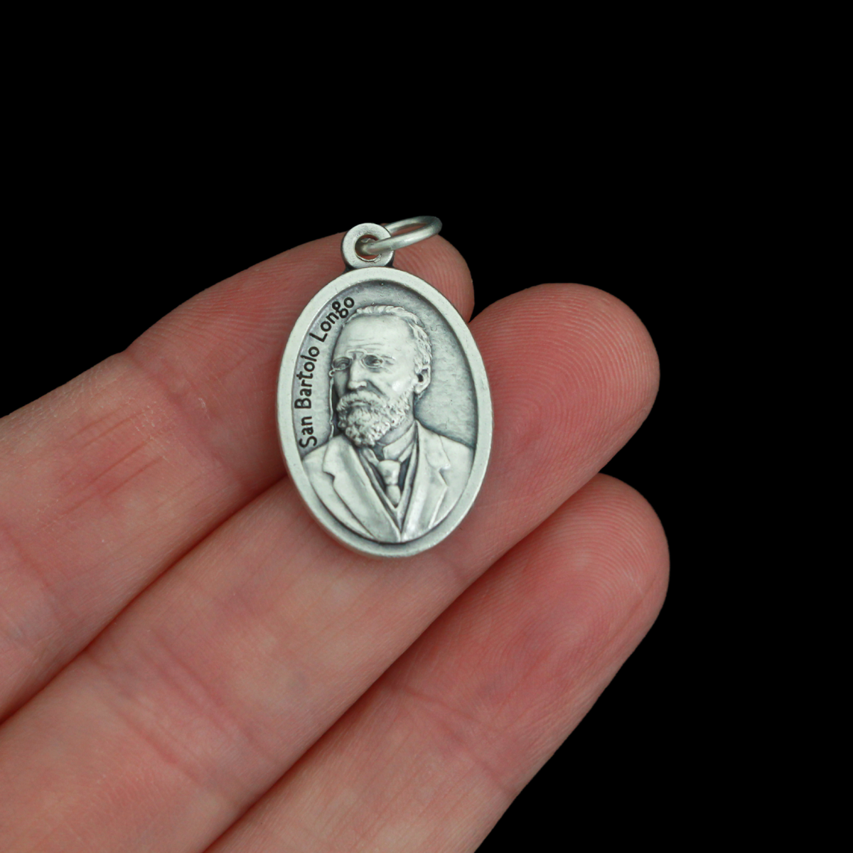 Saint Bartolo Longo & Our Lady of Pompeii Devotional Medal, Made in Italy