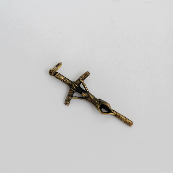 Bronze Papal Crucifix Pendant of Pope Saint John Paul II - Manzu's Crucifix Cross 1.75" Long