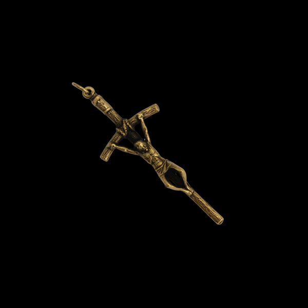 Bronze Papal Crucifix Pendant of Pope Saint John Paul II - Manzu's Crucifix Cross 2.25" Long