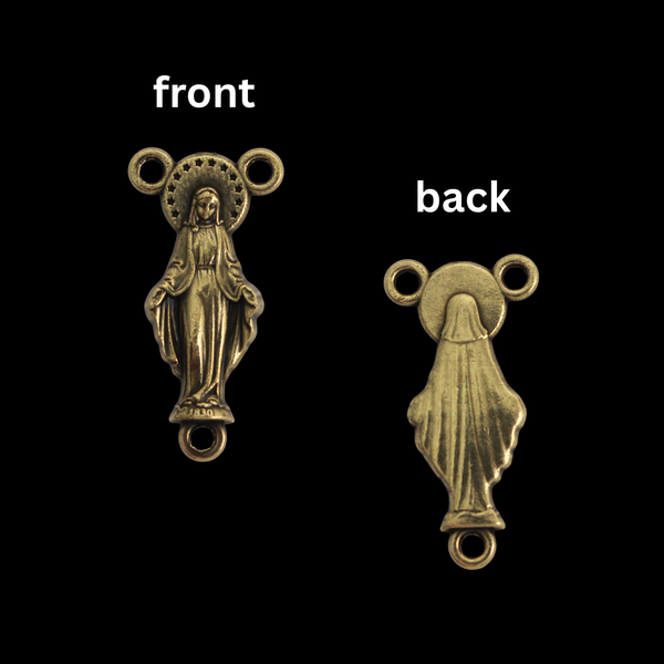 Bronze Blessed Virgin Mary Rosary Centerpiece