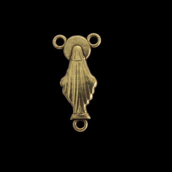 Bronze Blessed Virgin Mary Rosary Centerpiece