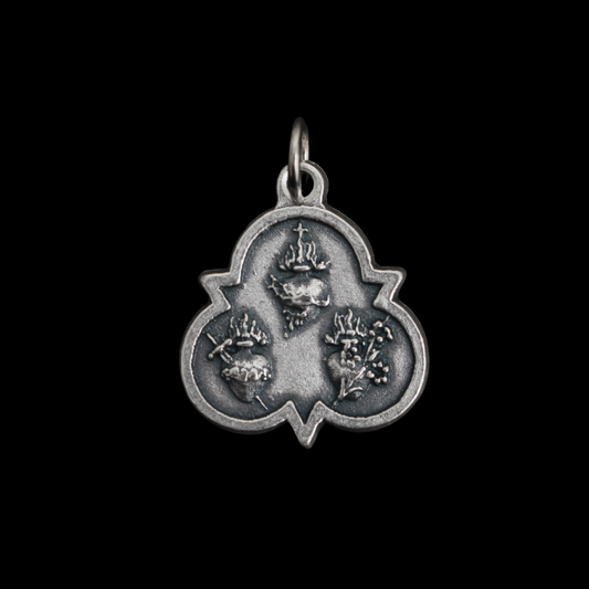 Alliance of the Three Holy Hearts Devotional Medal, Made in Italy