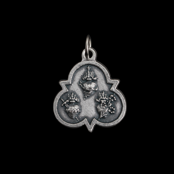 Alliance of the Three Holy Hearts Devotional Medal, Made in Italy